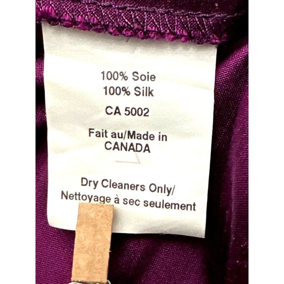 Mestiza New York Large Dark Purple Silk Wrap Jacket Orange Brocade Waist Tie - Picture 9 of 10